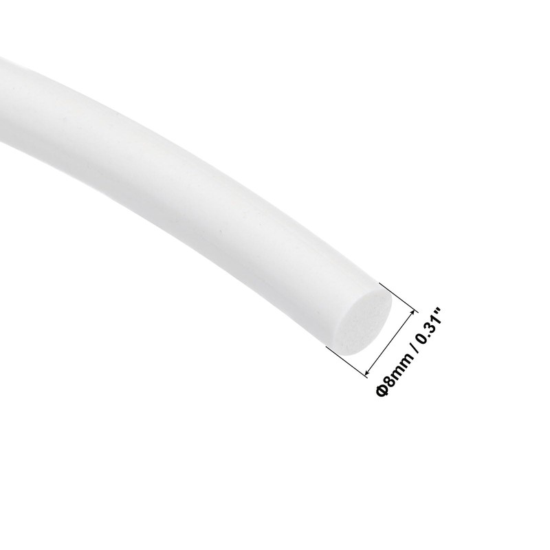 uxcell Silicone Foam Seal Weather Strip 8mm Dia 2.5m 8ft