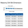 NEWTASTE 5PCS(Size 5/32"-3/8") Masonry Drill Bit Set with Hex Shank,