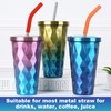 Isslly 6PCS Silicone Straw Tips, Multicolor Reusable Food Grade Straw