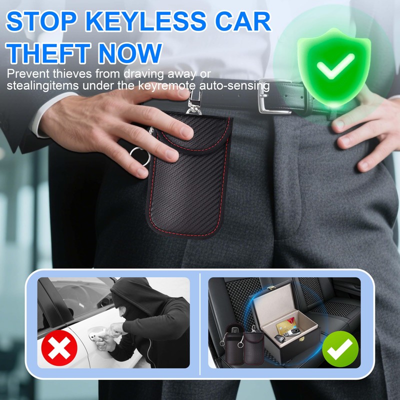 BBWELL Keyless Go Protection Car Key Box, Faraday Box &