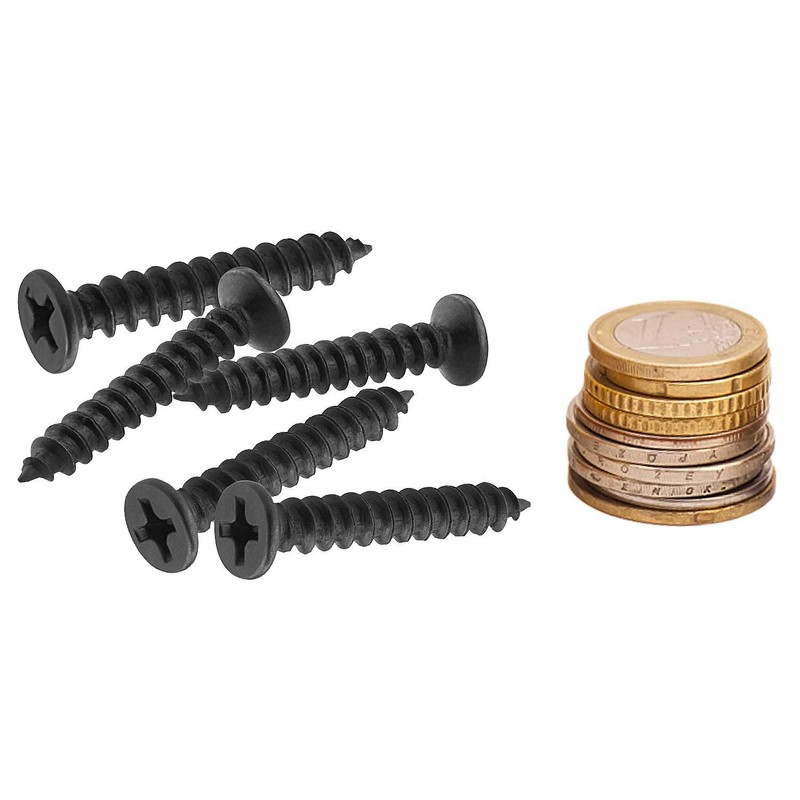 STARVAST 100pcs Phillips Modified Truss Head Wood Screws, Black Stainless