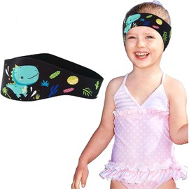 JOCXZI swimming ear plugs for kids,swimming headband,swimming headband kids,ear bandit swimming headband kids,Adjustable Neoprene Waterproof Ear Defenders (Black)