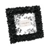 Laura Ashley 4x4 Black Flower Textured Hand-Crafted Resin Picture Frame