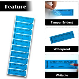 Non Transfer Tamper Evident Security Warranty Void Seals/Stickers High Security Tamper for Reusable Package or Expensive Surface with Serial Numbers(1 x 3.35Inches,100pcs,Blue)