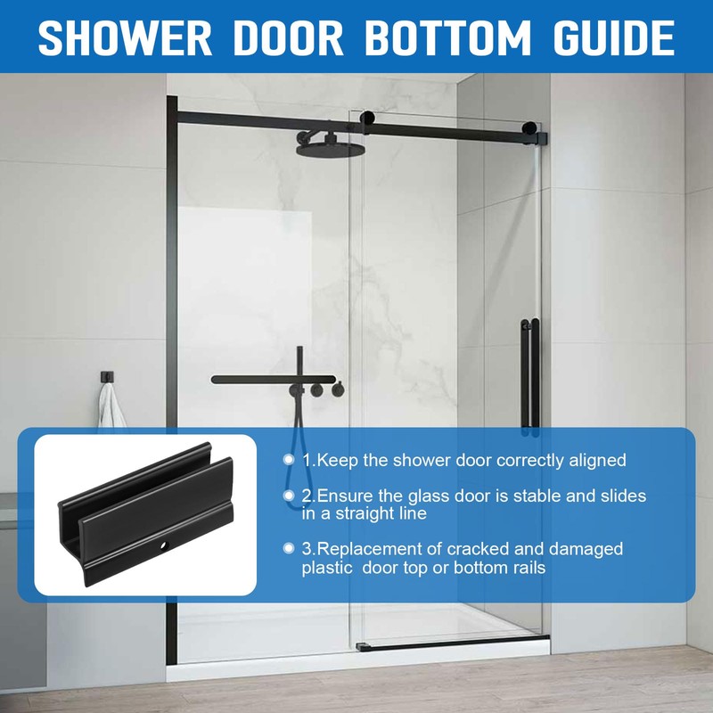 Sliding Shower Door Bottom Guide Fit for Glass Sliding Shower