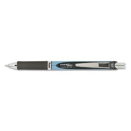 EnerGel RTX Retractable Liquid Gel Pen, 7mm, Needle, Black/Gray Brl, Black Ink