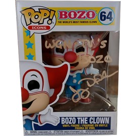Funko + Signature Bozo The Clown + Protector: Retro Pop! Icons Signed Vinyl Figure (Bundled with ToyBop Box Protector Collector Case) (Joey D'Auria)