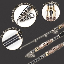 Fishing Rods and Reels Combo Telescopic Fishing Rod with Fishing Carrier Bag Travel Fishing Rod and Reel Combo with Case