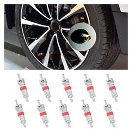 Ziciner 10 PCS Car Tire Valve Stem Cores, Premium TPMS Safe Nickel Plated Auto Valve Cores, Universal Vehicle Tire Repair Valves for Cars, SUVs, Bicycles, Trucks, Motorcycles