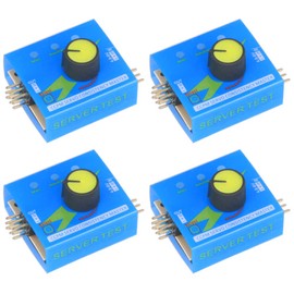 GTIWUNG Set of 4 Digital Servo Tester, RC Servo Tester Multi 3CH ECS Aeromodelling Remote Speed Controller Server CCPM Servo Consistency Master with 3 Mode Display DC 4.8-6V