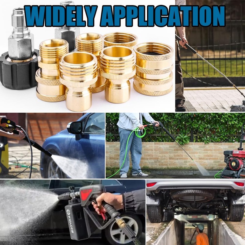 Yakamoz 8 Pack Pressure Washer Adapter Set, M22 Swivel to