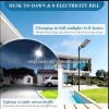 Bright 1200w 8kW Commercial Solar Street Light Outdoor Dusk to