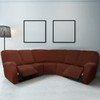 Peryiter 7 Pcs L Shape Sectional Recliner Sofa Covers 5