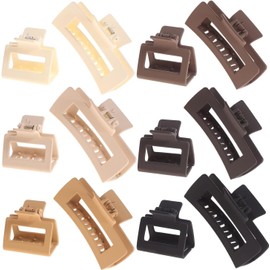 Triko Set de 12 Pinzas para el Cabello para Mujer, Clips para Cabello Cuadrados y Rectangulares, Accesorios para Cabello Mujer, Pinzas para el Cabello de Sujeción Fuerte, Pinzas de Garra para Cabello