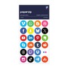 PAPERZIP - Social Media Logos – 48 Stickers for Business,