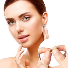 Titanium Round Ball Stud Earrings for Sensitive Ears, Hypoallergenic Nickel-Free Stud Earrings for Women with Titanium Earring Backs 3 mm 4 mm 5 mm, Titanium, Cubic Zirconia