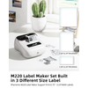 Phomemo Label Maker, M220 Barcode Printer, Thermal Bluetooth Label Printer