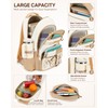 CAMTOP Girls Backpack with Lunch Box & Pencil Case Set,