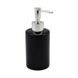 Harbour Housewares Glazed Black Ceramic Soap Pump Dispenser, 280ml