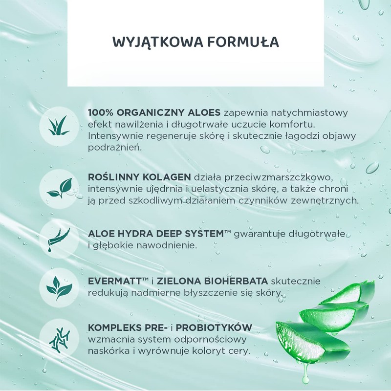 Eveline Cosmetics Organic Aloe + Collagen Moisturising and Mattifying Face