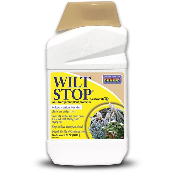Bonide Wilt Stop, 32 oz Concentrated Anti-Transpirant Plant Protector, Long Lasting Effects, Extend the Life of Plants