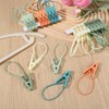 120 Pack Multi-Purpose Laundry Hanging Clips with Plastic Rope, Heavy