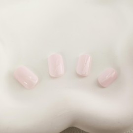 Square Fake Nails Short Press on Nails Pink Acrylic Nails Solid Color False Nails with Design Summer Cute Press on Nails Full Cover Stick on Nails Glue on Nails Artificial Nails for Women DIY Manicure