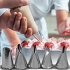 5 Pcs Pastry Decorating Tips, Stainless Steel Baking Kits, Piping