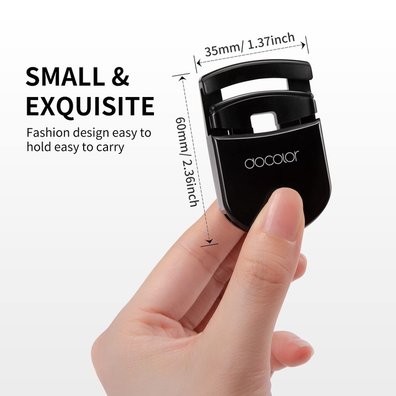 Docolor Eyelash Curler Portable Lash Curler with 1 Silicone Refill