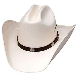 Western Express Men's Classic Cattleman Off White Straw Cowboy Hat - One Size Fits All Kids