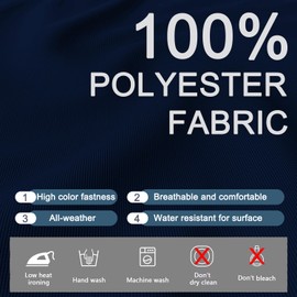 ClawsCover 10 Pack Outdoor Seat and Back Cushions Replacement Covers Fit for 5 Pieces 4-Seater Wicker Rattan Furniture Patio Conversation Set Sectional Couch Chair,Navy-Include Cover Only