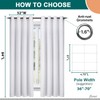Diraysid 100% Blackout White Curtains Linen Curtains for Bedroom Grommet
