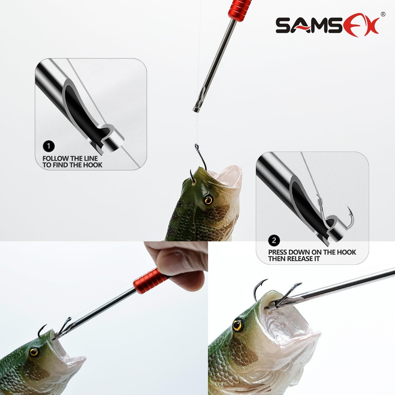 SAMSFX Fishing Pliers, Muti-Function Fly Fishing Tools, 8" Saltwater Resistant