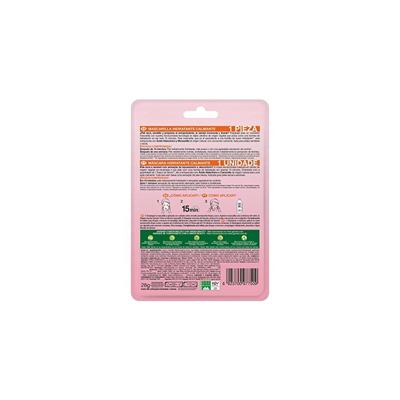 Mascarilla Lifting V-Line para Papada, Reafirmante Hidratante, 4 Piezas