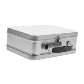 STOBAZA Lunch Box Tinplate with Handle and Lid Vintage Metal Tin for Storage Leakproof Lunch Container Metal Tin Box for Food