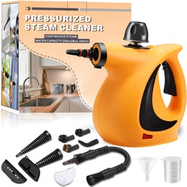Spurgehom Handheld Steam Cleaner, Portable Steamer with Large Capacity,11-Piece Accessory Set for Cleaning