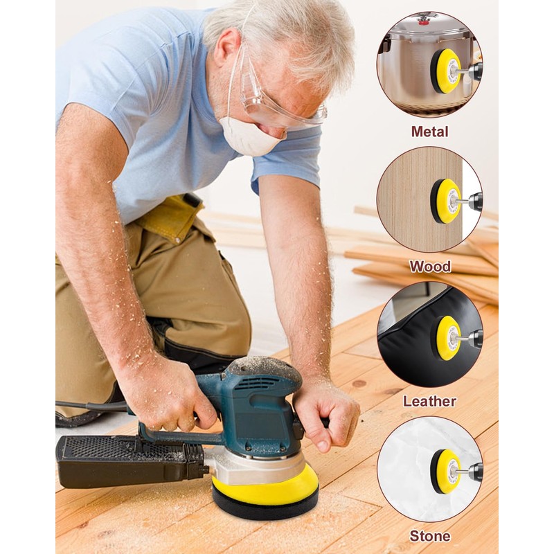 Cexovo Sanding Discs Pad 128 Pieces Sanding Discs Pad Kit