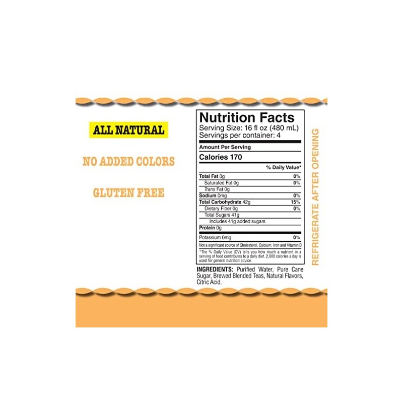 Southern Sweet Tea Peach - Real Brewed, 128oz Family Size