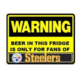 Unbranded BEER PITTSBURGH STEELERS MAGNET REFRIGERATOR LOCKER CHRISTMAS MAN CAVE GAG GIFT