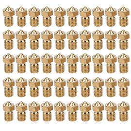 50PCS M6 Threaded Brass Nozzle 12.5x7.5mm 3D Printer Accessories 1.75mm Accuracy for V6