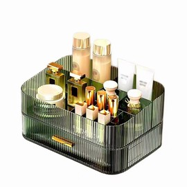 MIUOPUR Makeup Organizer with Stackable Drawers, Bathroom Vanity Organizers and Storage, Ideal for Desk and Dresser Countertops, Great for Cosmetics, skincare, Lipsticks, Nail Care -Green