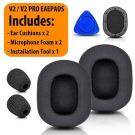 TRANSTEK Ear Pads Compatible with V2 / V2 Pro Gaming Headset I Memory Foam Replacement Ear Cushions (Fabrics)