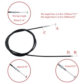 New Olym 82" Throttle Cable Compatible fit Hammerhead MudHead 208R Twister Tomberlin Crossfire 150R American Sportswork 150cc 250cc Go Kart Cart Dune Buggy Off-Road Trike ATV