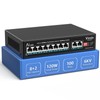 8 Port PoE Switch 100Mbps with 2 Gigabit Uplink, VIMIN