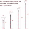 Nichcho 24"~72" long handle Metal Pole Painting Roller with Brush
