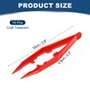 PATIKIL 10 Pcs Plastic Tweezers for Craft, 4" Small Plastic