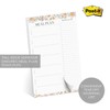 Floral Meal Planner Sticky Note Pad with Tear Off Shopping