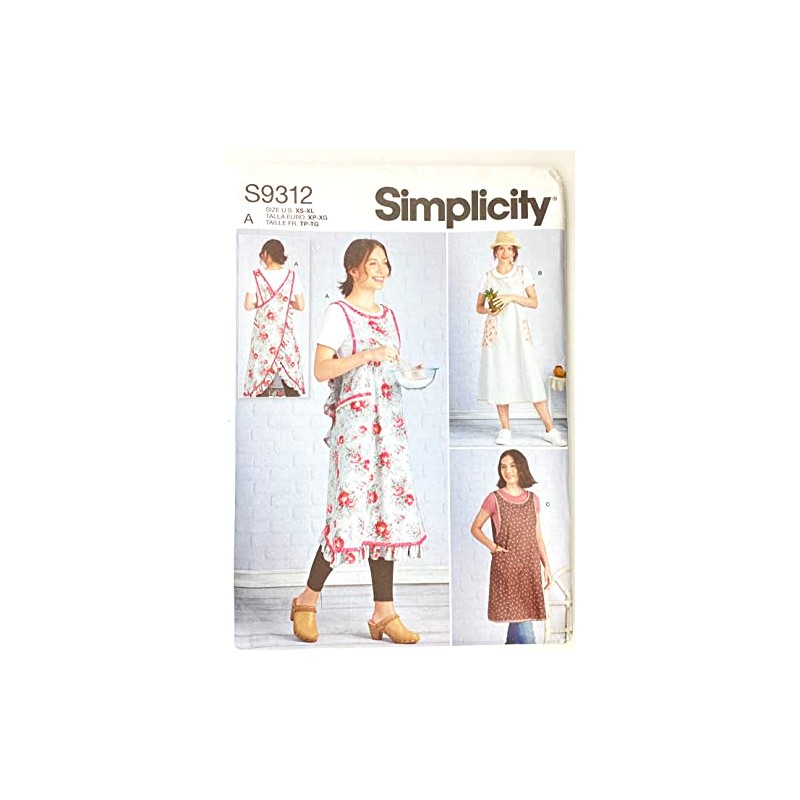 Simplicity Misses' Wraparound Apron Packet, Code 9312 Sewing Pattern, Sizes