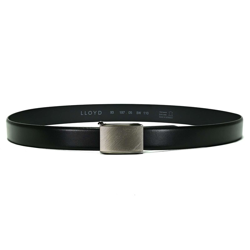 Lloyd Automatic Leather Belt 35 mm Shortenable Cambered Black, black