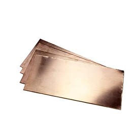 NICOLIE Beryllium Bronze Sheet Length 100 mm 200 mm Guillotine Cutting Thickness 0.5-2 mm C17200 for DIY Material 100 x 200 x 0.5